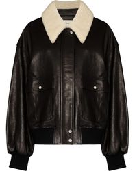 KHAITE - Jacke Mit Shearling-Kragen - Lyst