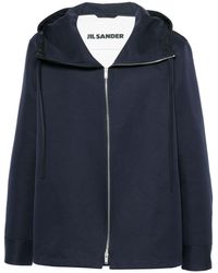 Jil Sander - Hooded Cotton-silk Jacket - Lyst