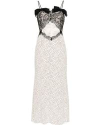Alessandra Rich - Camisole-Kleid mit Polka Dots - Lyst