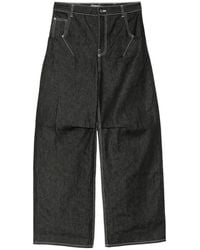 Entire studios - Contrast-Stitch Wide-Leg Jeans - Lyst