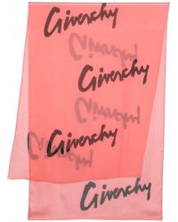 Givenchy - Seidenschal mit Logo-Print - Lyst