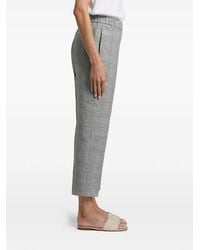 Peserico - Check-Pattern Elasticated-Waistband Trousers - Lyst