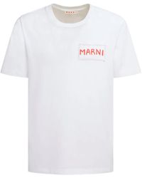 Marni - T-Shirt Mit -Patch - Lyst