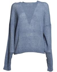 SOLOTRE - Fine-Knit Drop-Shoulder Sweater - Lyst