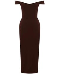 Alex Perry - Off-Shoulder Midi Dress - Lyst