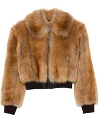 Saint Laurent - Leather-Trimmed Shearling Bomber Jacket - Lyst