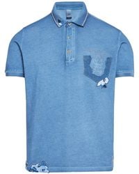 Bob - Patchwork Embroidered Polo Shirt - Lyst