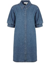 FRAME - Robe-Chemise En Jean À Épaules Structurées - Lyst