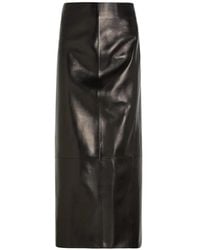 KHAITE - Lyle High-Waisted Leather Maxi Skirt - Lyst