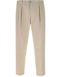 Briglia 1949 - Pleated Cotton-Blend Trousers - Lyst