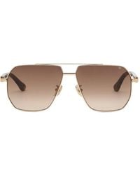 Philipp Plein - Tortoiseshell-Effect Geometric-Frame Sunglasses - Lyst