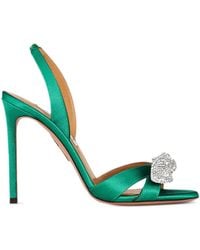 Aquazzura - Very Bow Tie Crystal 105mm サンダル - Lyst