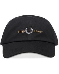 Fred Perry - Embroidered-Logo Baseball Cap - Lyst