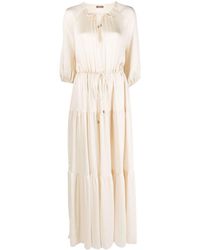 Peserico - Half-length Sleeve Tiered Maxi Dress - Lyst
