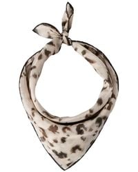 Brunello Cucinelli - Lynx-Print Silk Foulard - Lyst