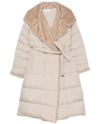 Antonelli - Fur-Trim Quilted Coat - Lyst