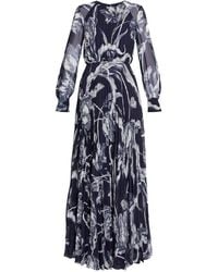 Erdem - Floral-print Long-sleeve Maxi Dress - Lyst