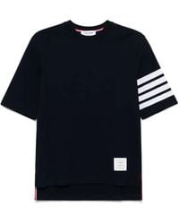 Thom Browne - 4-Stripe Detail T-Shirt - Lyst