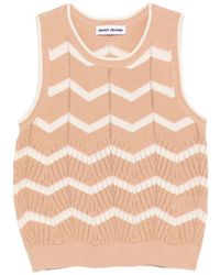 DKNY - Pointelle-Knit Top - Lyst