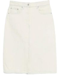 A.P.C. - A. P.C. Mini Front Button Skirt - Lyst