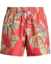 Etro - Short De Bain À Imprimé Palmier - Lyst