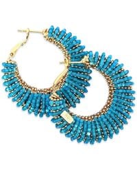 Gas Bijoux - Izzia Beaded Hoop Earrings - Lyst