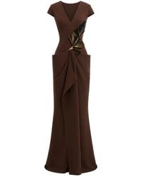Gemy Maalouf - Robe Drapée À Ornements - Lyst