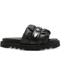 Toga - Ruched Metal-Embellished Sandals - Lyst