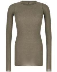 Rick Owens - Tower Rib Ls T Raw-Cut T-Shirt - Lyst