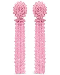 Oscar de la Renta - Beaded-Embellishments Tassel Earrings - Lyst