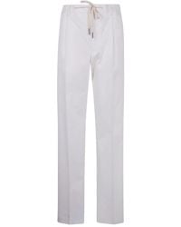 Tagliatore - Cotton Straight-Leg Trousers - Lyst