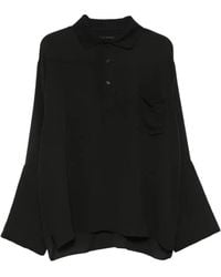 ALAINPAUL - Bell-Sleeve Polo Top - Lyst