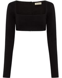 Nicholas - Garima Cropped Long-Sleeve Top - Lyst