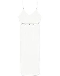 Patrizia Pepe - Logo-Plaque Midi Dress - Lyst