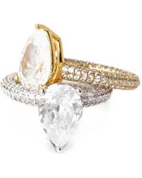 Izabel Display - Mega Drop Pear-Cut Pavé Ring - Lyst