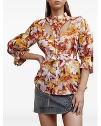 Acler - Watson Cut-Out Belted Blouse - Lyst