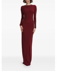 2310 STUDIO - Long-Sleeves Corset Maxi Dress - Lyst