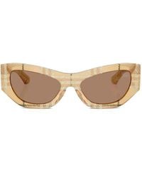 Burberry - Check-Print Cat-Eye Sunglasses - Lyst
