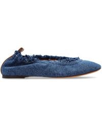 Lanvin - Denim Ballerina Shoes - Lyst