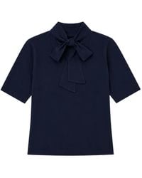 Seventy - Bow-Detail Short-Sleeve T-Shirt - Lyst