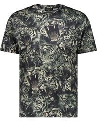 Philipp Plein - Tiger-Print Logo-Patch T-Shirt - Lyst