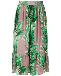 Amir Slama - Printed Ruffle Skirt - Lyst