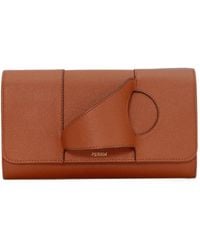PERRIN Paris - L'Asymetrique Grained Leather Clutch Bag - Lyst