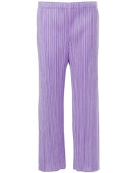 Pleats Please Issey Miyake - Mc July Pleated Cropped Trousers - Lyst
