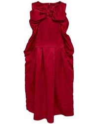 Comme des Garçons - Bow-Detail Gathered Dress - Lyst