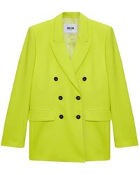 MSGM - Blazer À Boutonnière Croisée - Lyst
