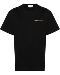 McQueen - Graffiti Logo-Print Relaxed-Fit Cotton-Jersey T-Shirt - Lyst