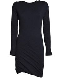 Jil Sander - Ruched Long-Sleeve Mini Dress - Lyst