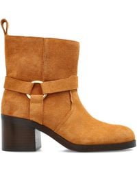Odissi - Ring-Detail Leather Ankle Boots - Lyst