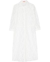 Ermanno Scervino - Guipure-lace Perforated Shirtdress - Lyst